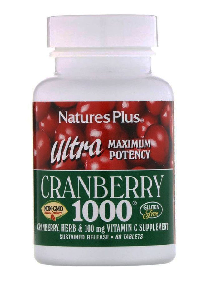 Natures Plus Ultra Maximum Potency Cranberry 1000 - 60 Tablets - Image 1