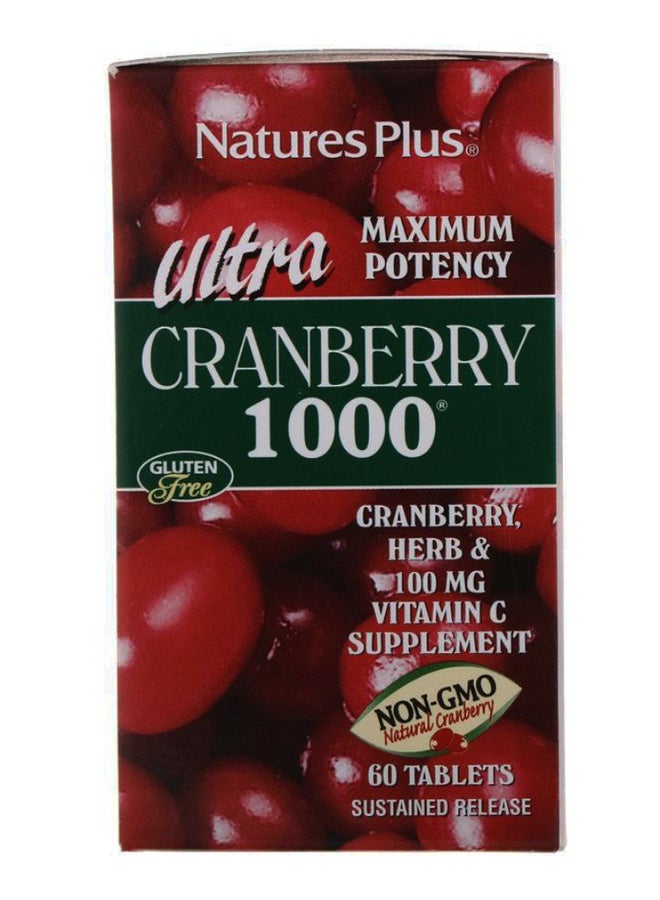 Natures Plus Ultra Maximum Potency Cranberry 1000 - 60 Tablets - Image 2