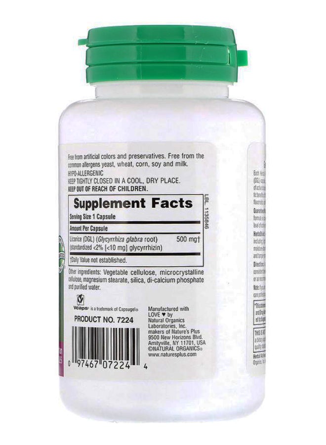 Natures Plus Herbal Actives Licorice (DGL) - 60 Capsules - Image 2