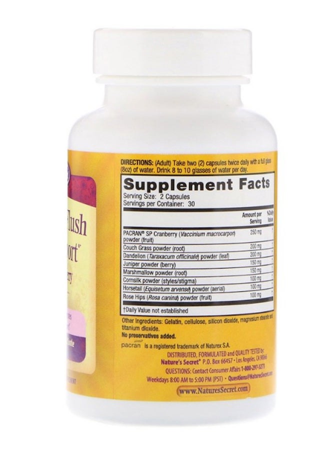 Nature's Secret Urinary Flush And Support With Cranberry - 60 Capsules  - Image 2