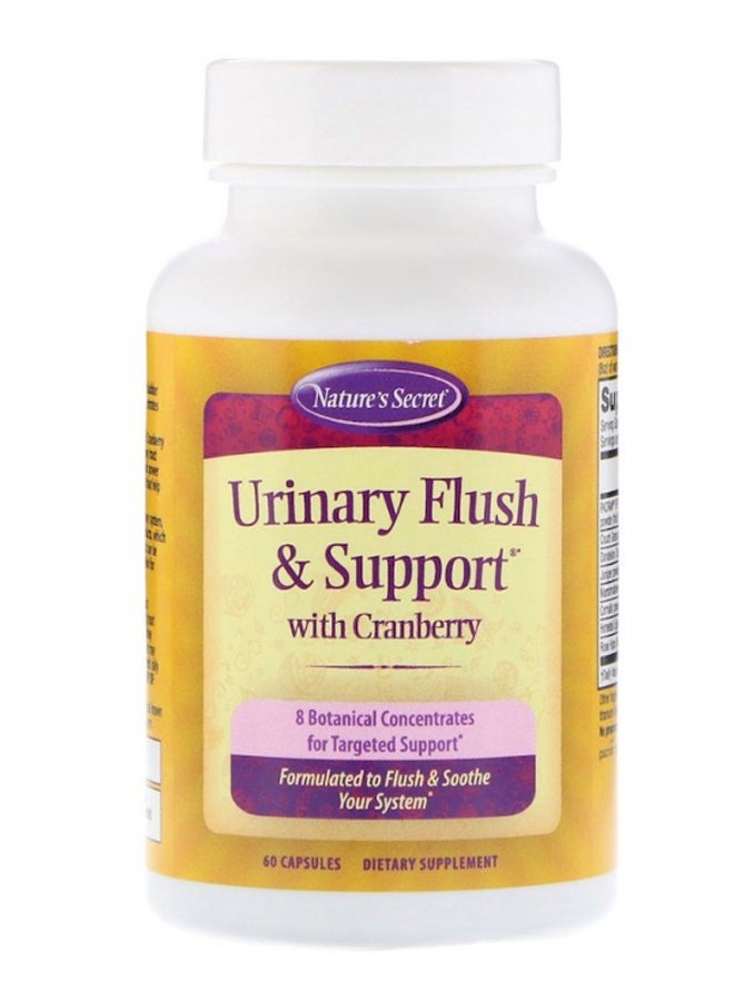 Nature's Secret Urinary Flush And Support With Cranberry - 60 Capsules  - Image 1