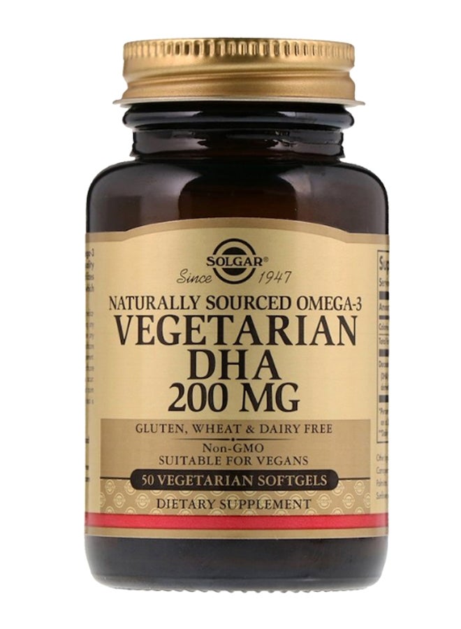 Solgar Naturally Sourced Omega-3 Vegetarian DHA - 50 Softgels - Image 1