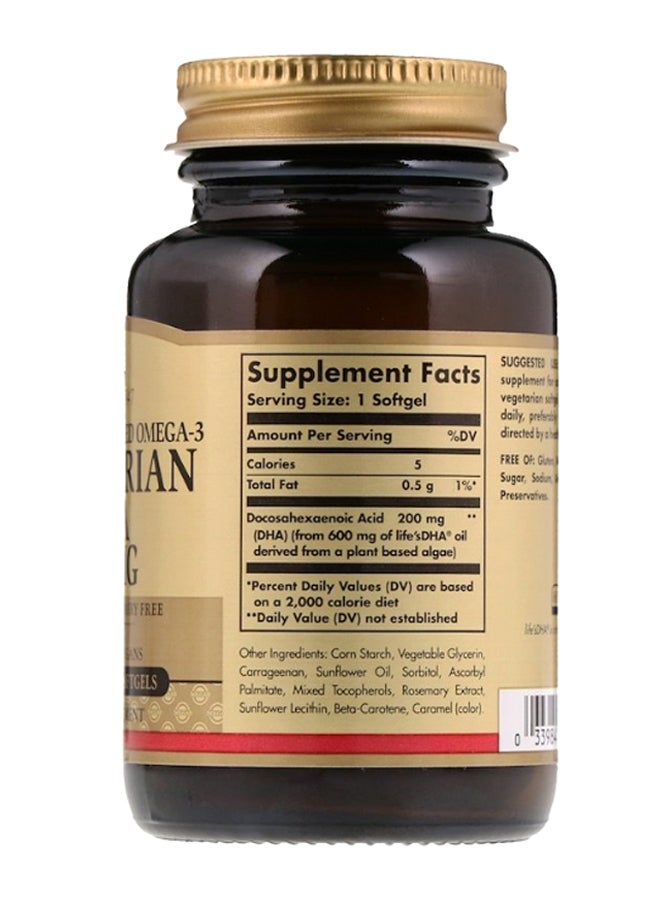 Solgar Naturally Sourced Omega-3 Vegetarian DHA - 50 Softgels - Image 2