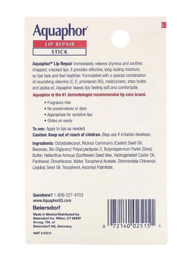 Aquaphor Immediate Relief Lip Repair Stick 4.8grams - Image 2