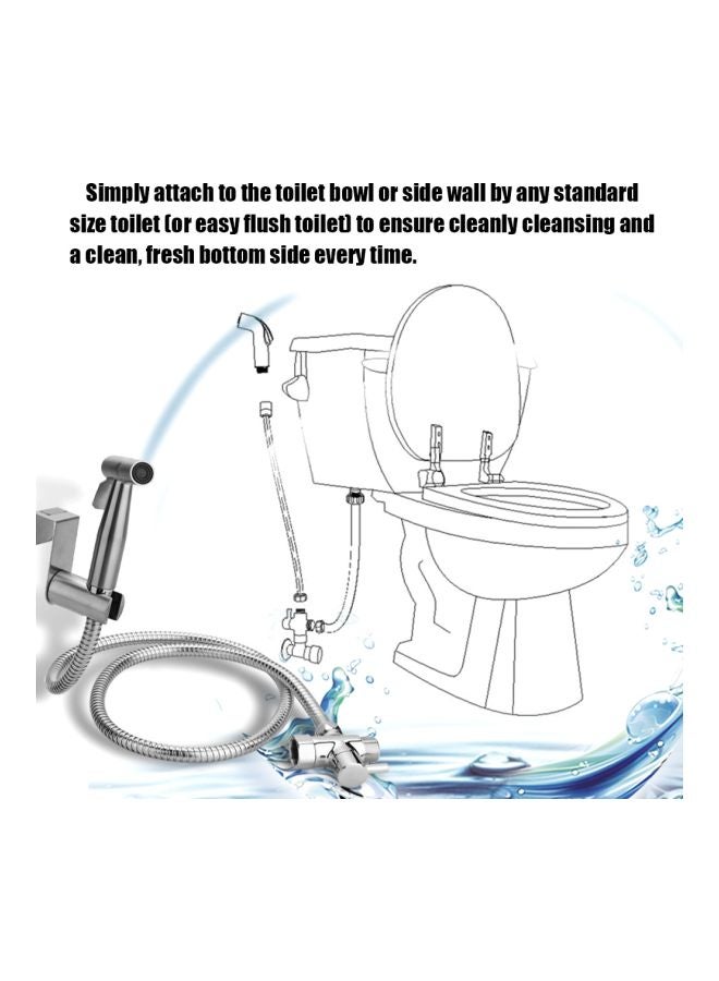Handheld Bidet Sprayer Kit Silver - Image 4