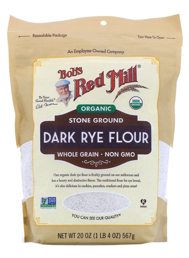 Bob's Red Mill Organic Dark Rye  Whole Grain Flour 20grams  - Image 1