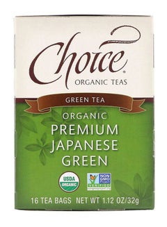 Choice Organic Teas Organic Premium Japanese Green Tea Bag 32grams Pack of 16  - Image 1