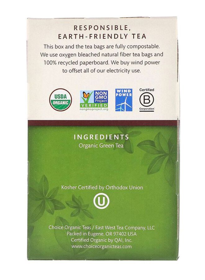 Choice Organic Teas Organic Premium Japanese Green Tea Bag 32grams Pack of 16 - Image 2
