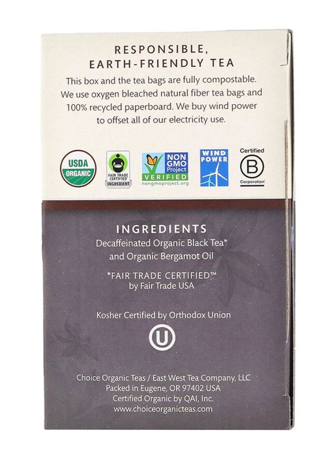 Choice Organic Teas Organic Decaf Black Tea Bag 32grams Pack of 16 - Image 2