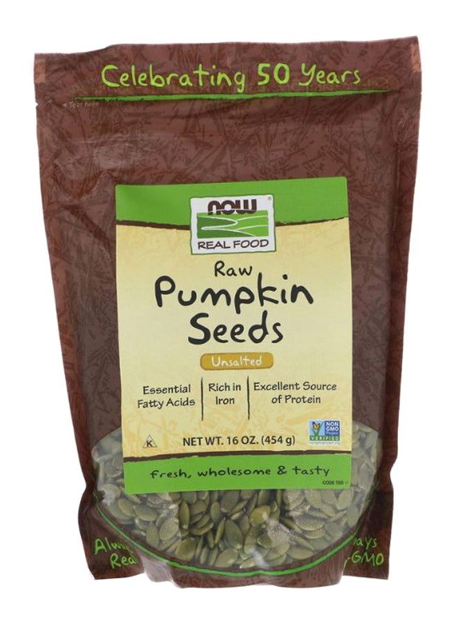 Now Foods - Unsalted Raw Pumpkin Seeds 454grams - Image 1