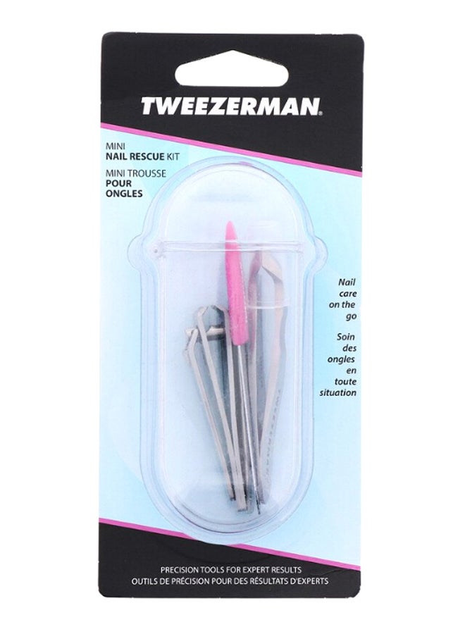 تويزرمان مجموعة مصغرة للعناية بالأظافر مكونة من 4 قطع فضي / وردي - Image 2