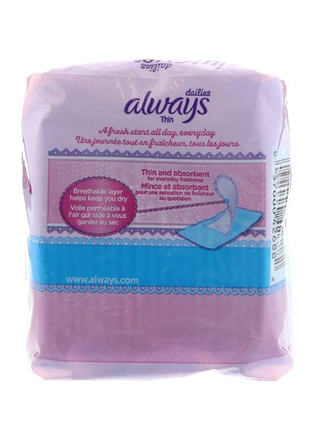 Thin Dailies Liners, 20 Count Regular