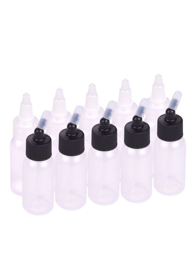 Aibecy 10-Piece Airbrush Paint Bottles White/Black - Image 1