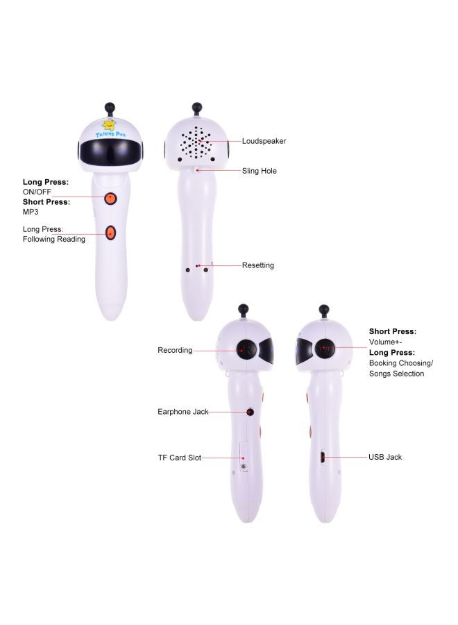 قلم التحدث باللغة الإنجليزية لتعليم الأطفال . أبيض/ أسود - Image 2