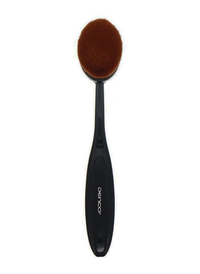 Denco Oval Shaped Makeup Brush Black/Brown - Image 1