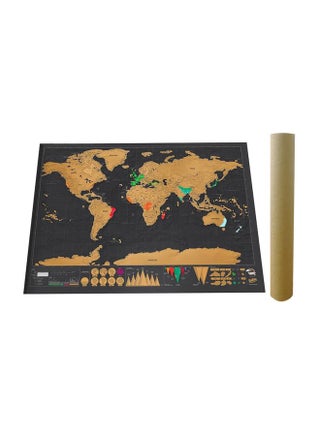 Scratch Off World Travel Map Poster Gold/Black - v1587127164/N36998711A_1