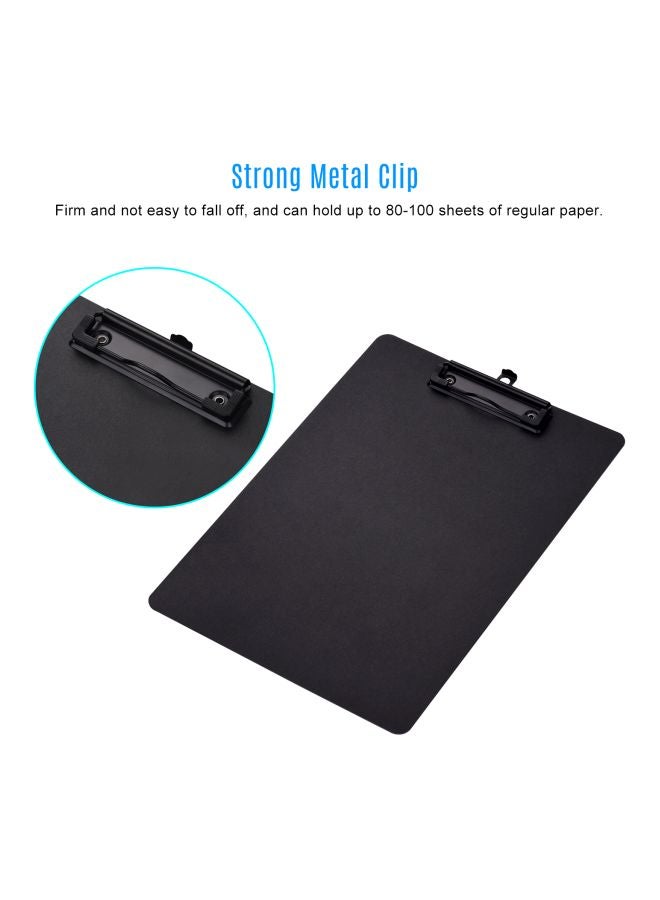 Generic A4 Plastic Clipboard Black  - Image 3