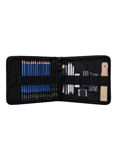 35-Piece Professional Drawing Kit With Carrying Bag Multicolour