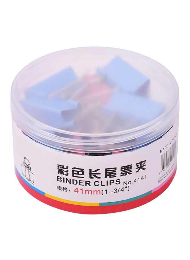 24-Piece Paper Clamps Blue/Pink/Yellow - Image 2