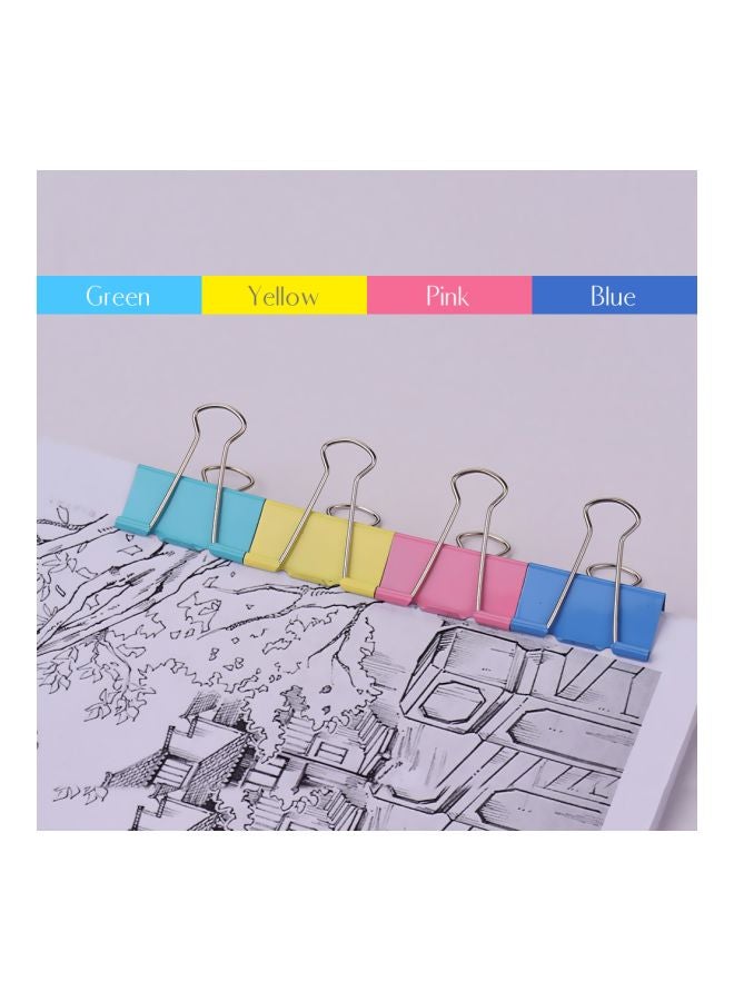 24-Piece Paper Clamps Blue/Pink/Yellow - Image 5