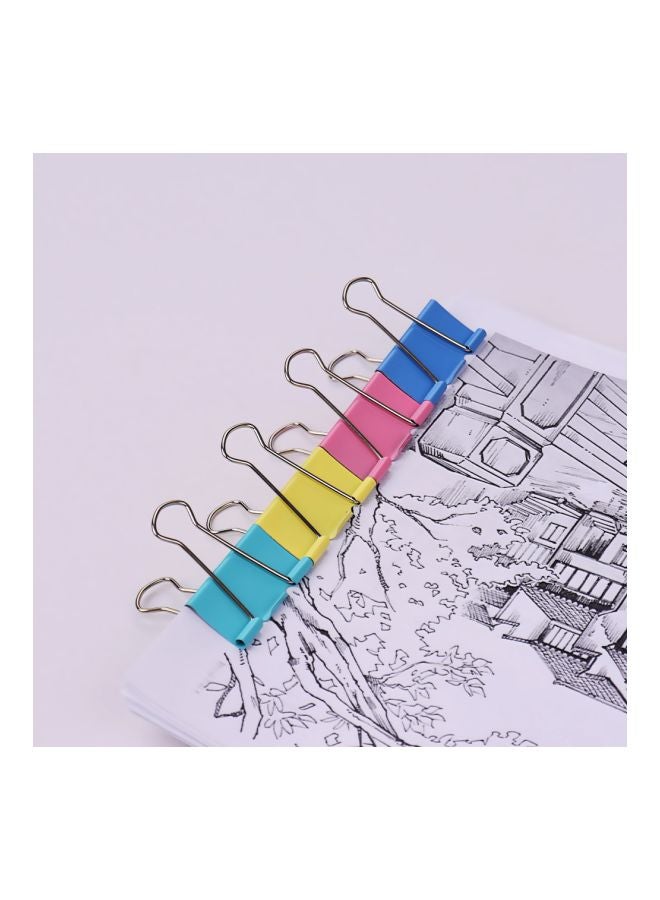 24-Piece Paper Clamps Blue/Pink/Yellow - Image 4