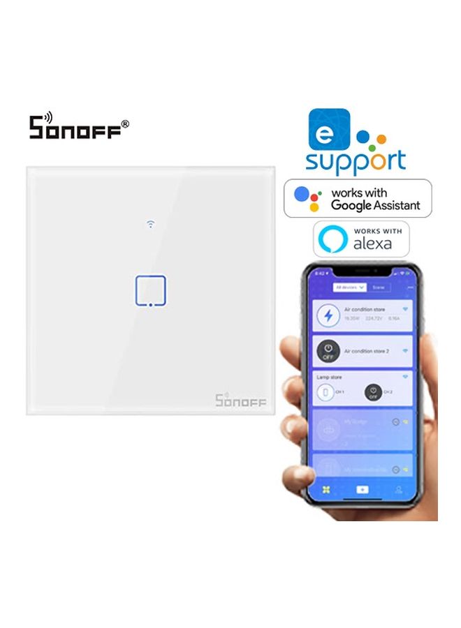 SONOFF Wi-Fi Smart Wall Switch White 86x86x35mm  - Image 4