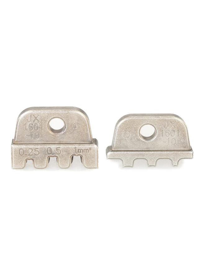 2-Piece Wire Crimper Crimping Pliers Jaw Silver  - Image 3