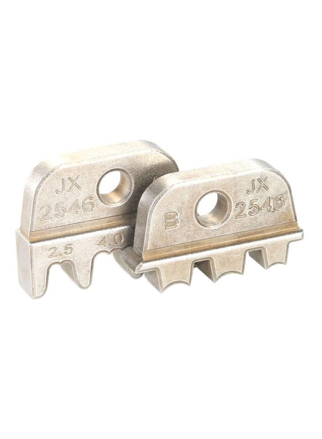 2-Piece Wire Crimper Crimping Pliers Jaw Silver  - Image 1