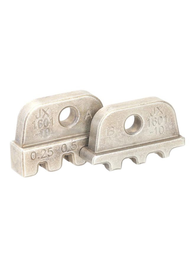 2-Piece Wire Crimper Crimping Pliers Jaw Silver  - Image 1