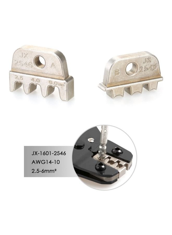 2-Piece Wire Crimper Crimping Pliers Jaw Silver  - Image 3