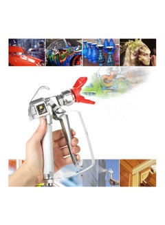 Generic High Pressure Airless Paint Spray Gun With Nozzle Guard Silver/Red 215x120x50mm  - Image 3