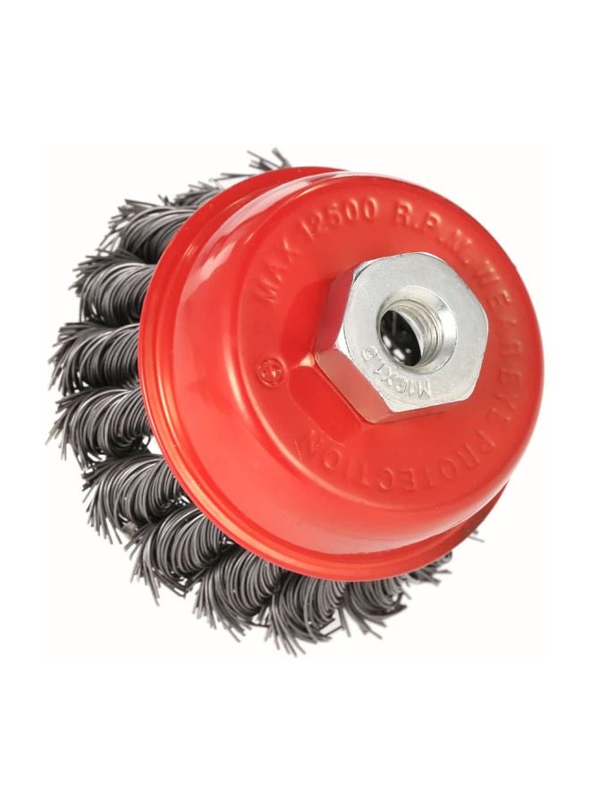 Brush Crimp Cup Wheel Red/Black  - Image 2