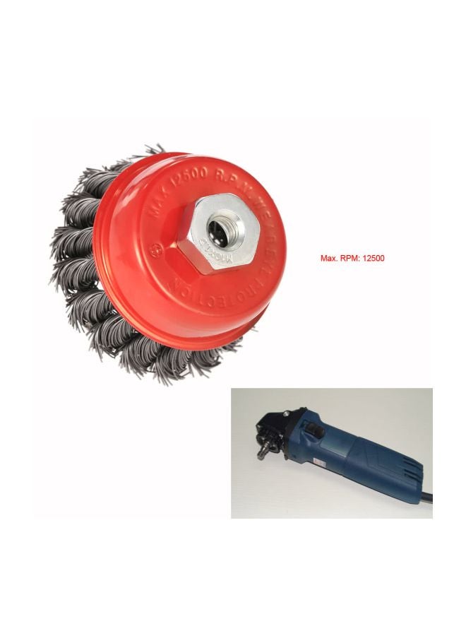 Brush Crimp Cup Wheel Red/Black  - Image 4