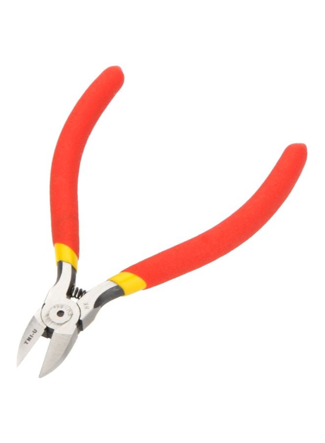 TNI-U Diagonal Side Cutting Pliers Red/Silver/Yellow 5inch - Image 1