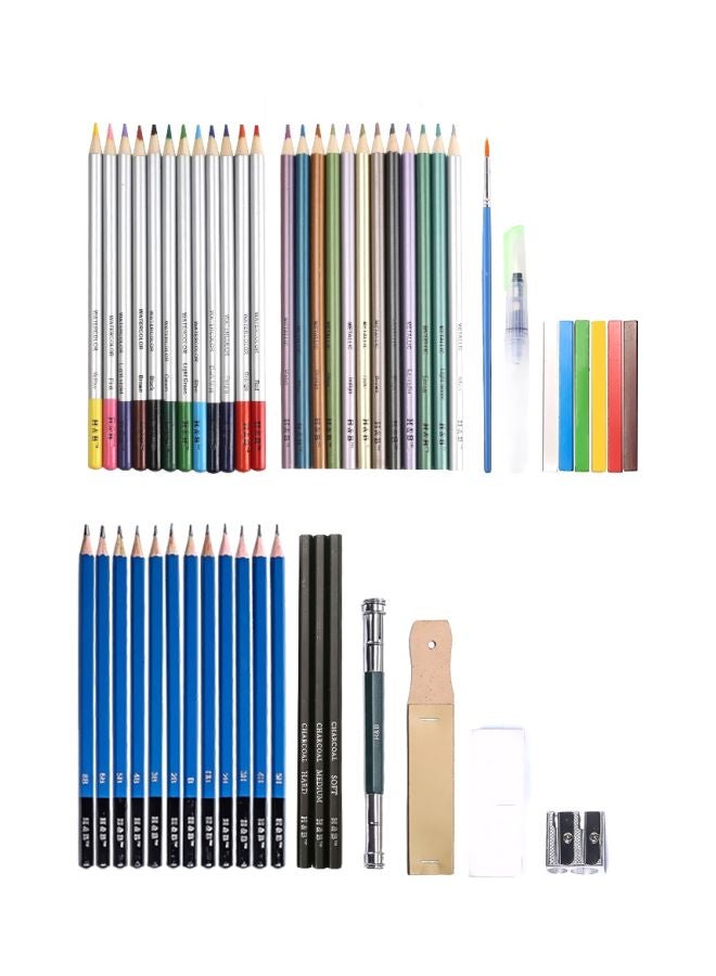 51-Piece Professional Drawing Kit With Carrying Case Blue/Silver/Black - v1587128898/N36998907A_2