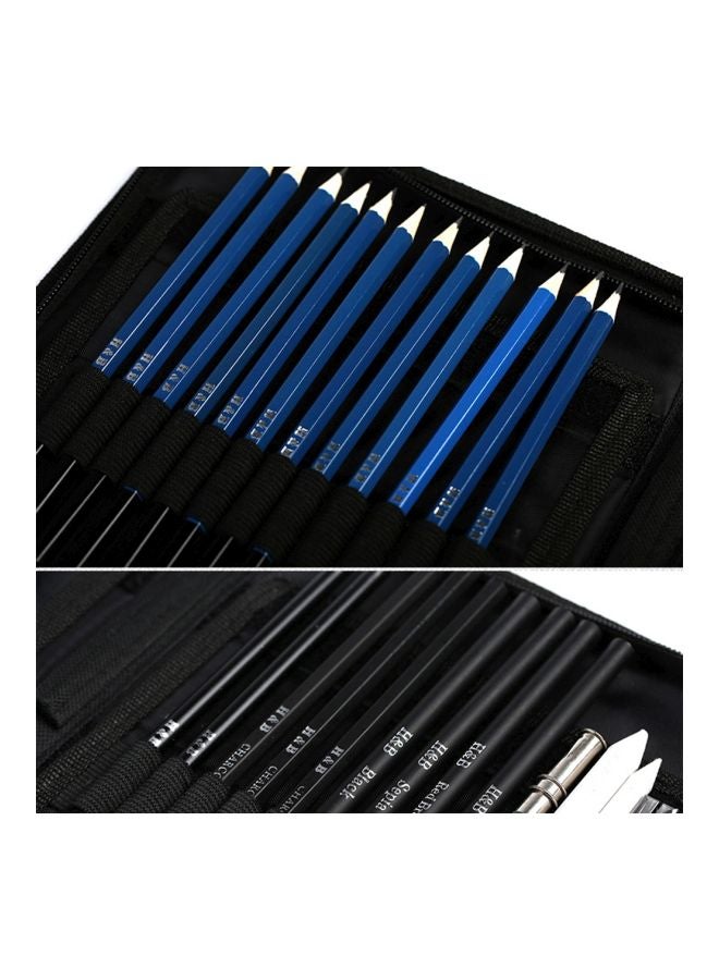 H&B 48-Piece Professional Art Supplies Sketch Tool Set With Carrying Bag Multicolour  - Image 4