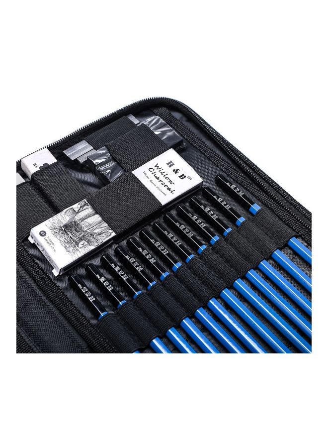 H&B 48-Piece Professional Art Supplies Sketch Tool Set With Carrying Bag Multicolour  - Image 5