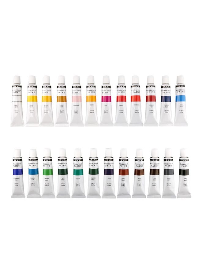 24-Piece Professional Watercolor Paint Set Multicolour
