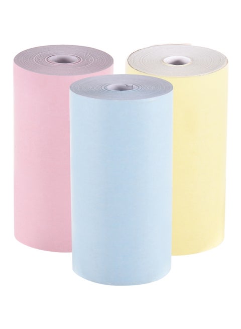3-Piece Color Thermal Paper Roll For Peripage A6 Pocket Thermal Printer