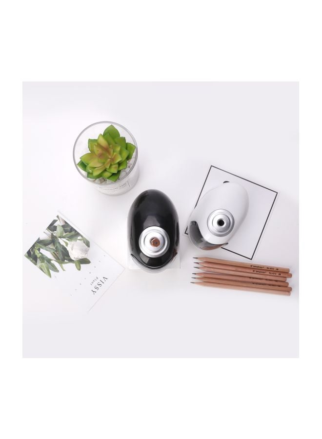 tenwin Portable Electric Pencil Sharpener For 6-8mm Colored Pencils Black/Silver - Image 2