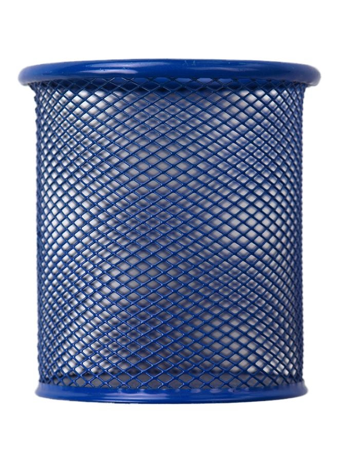 حامل أقلام بنمط معدني أزرق داكن - Image 2