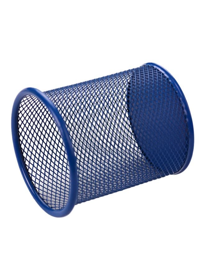 حامل أقلام بنمط معدني أزرق داكن - Image 3