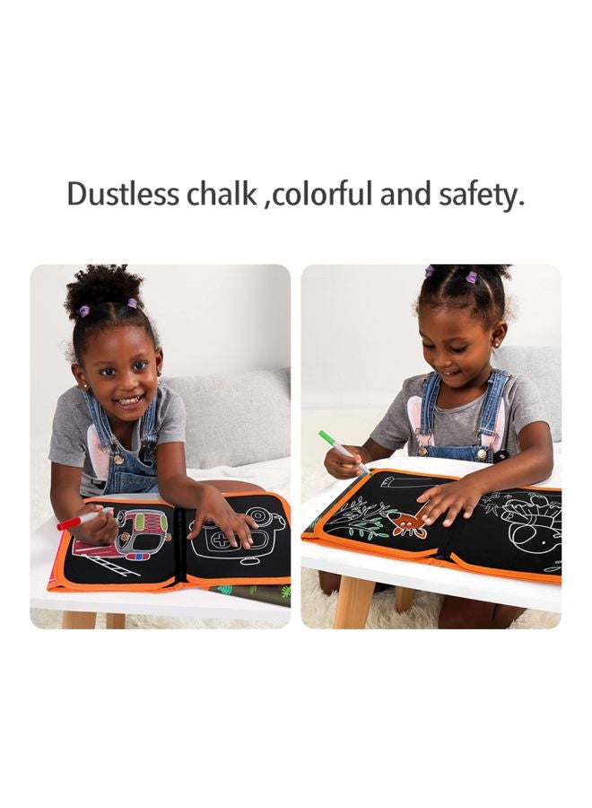 TUMAMA Portable Soft Chalk Board Drawing Book Blue/Orange/Green - Image 2