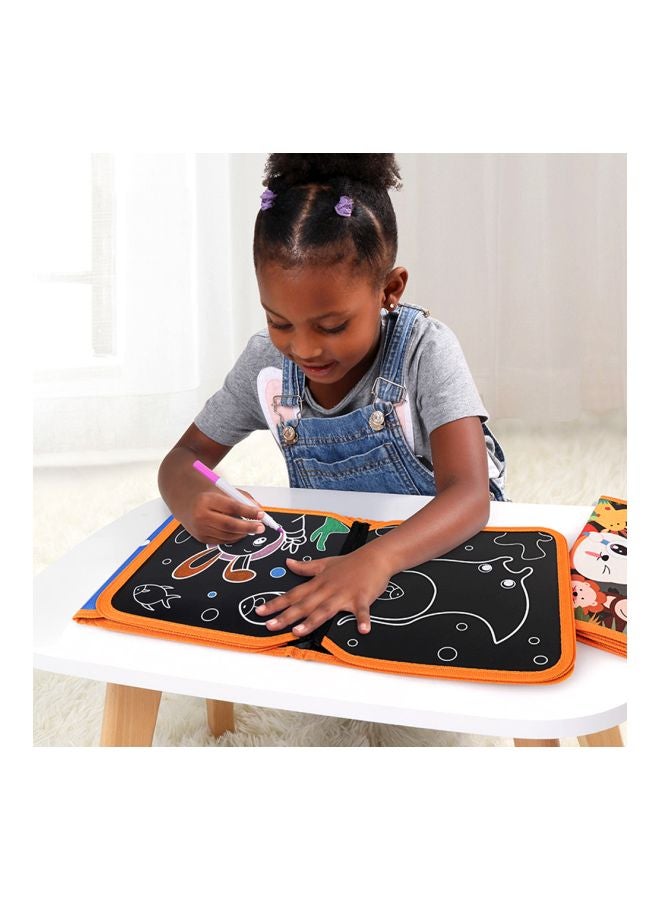 TUMAMA Portable Soft Chalk Board Drawing Book Blue/Orange/Green - Image 4