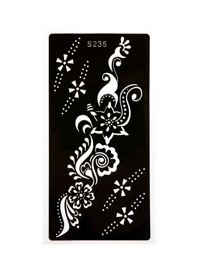 مجموعة قوالب ستنسل تاتو "وينشينتي" بتصميم جميل - مُكونة من 4 قطع أسود - Image 3