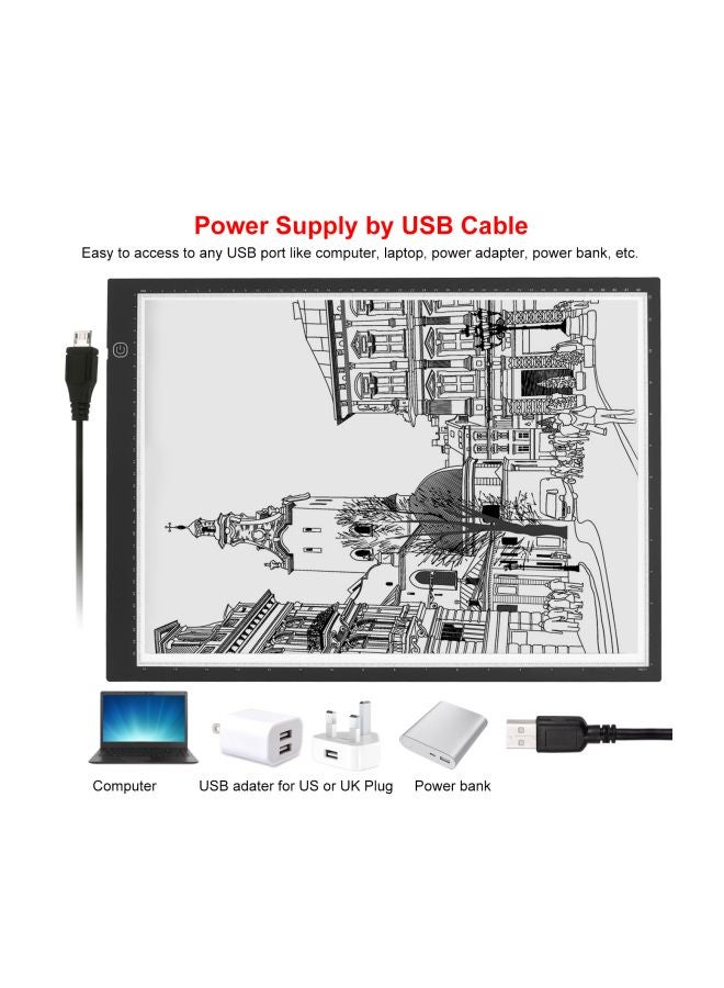 Generic LED Tracing Drawing Board With USB Cable White  - Image 4