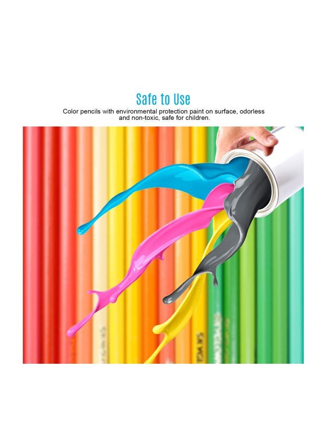 SKYGLORY 36-Piece Calligraph Pioneer Color Pencil Set Pink/Red/Blue - Image 3