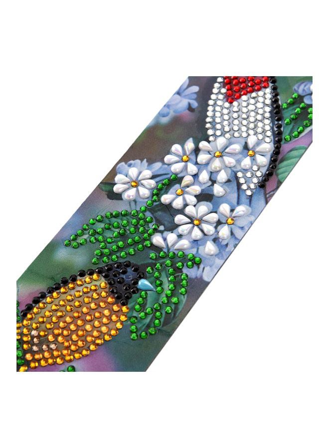 5D Diamond Painting Leather Bookmark With Tassel Multicolor - Image 3