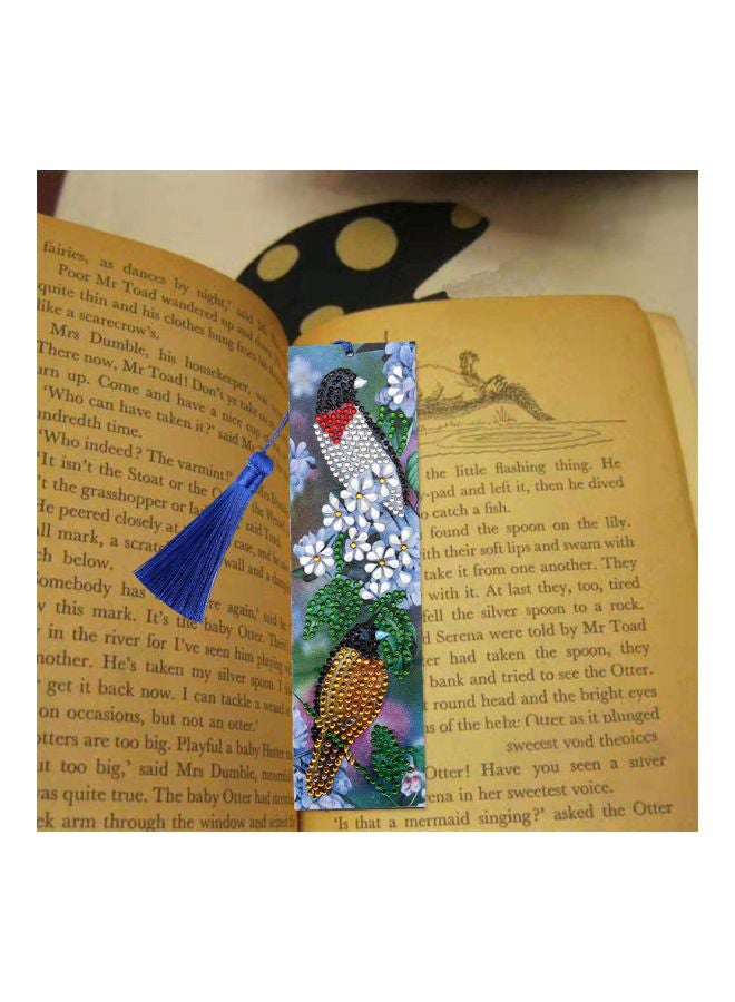 5D Diamond Painting Leather Bookmark With Tassel Multicolor - Image 4