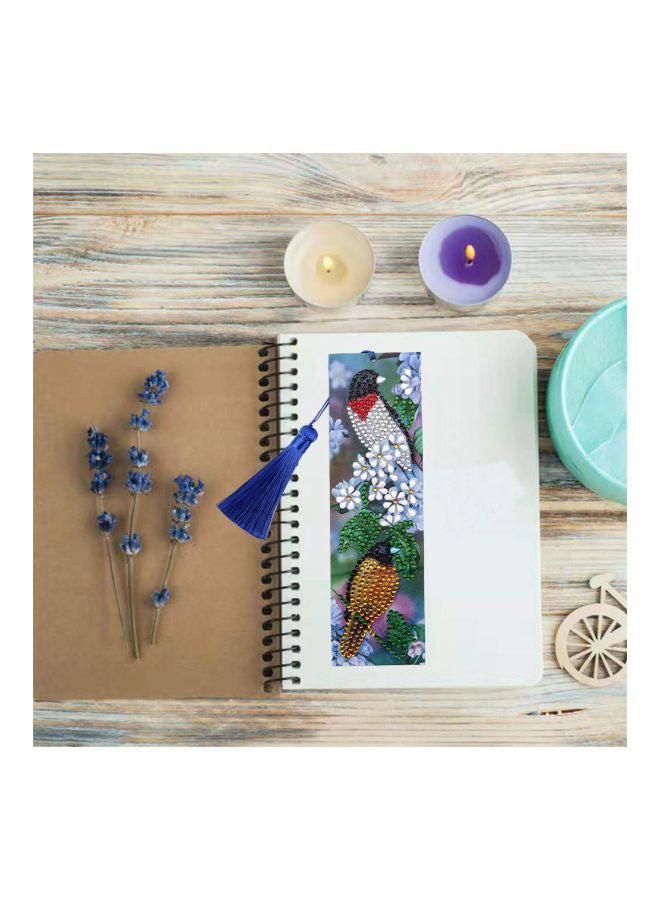 5D Diamond Painting Leather Bookmark With Tassel Multicolor - Image 5